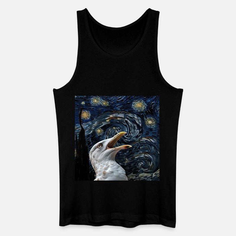 Möwe - Männer Bio Tank Top - Schwarz