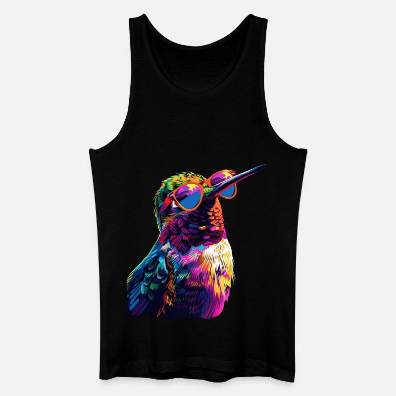 Kolibri - Männer Bio Tank Top - Schwarz