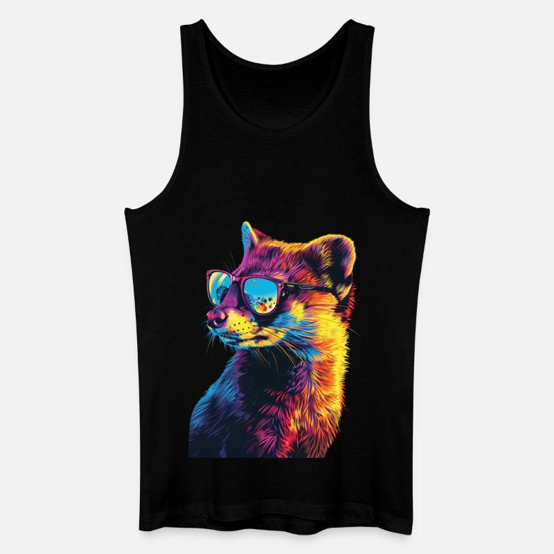 Hermelin - Männer Bio Tank Top - Schwarz