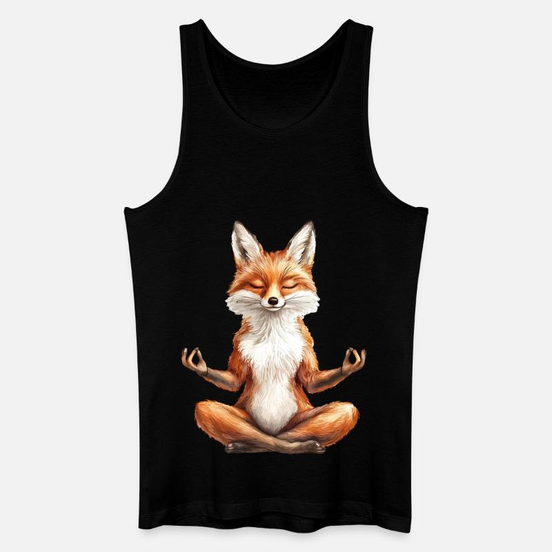 Fuchs - Männer Bio Tank Top - Schwarz