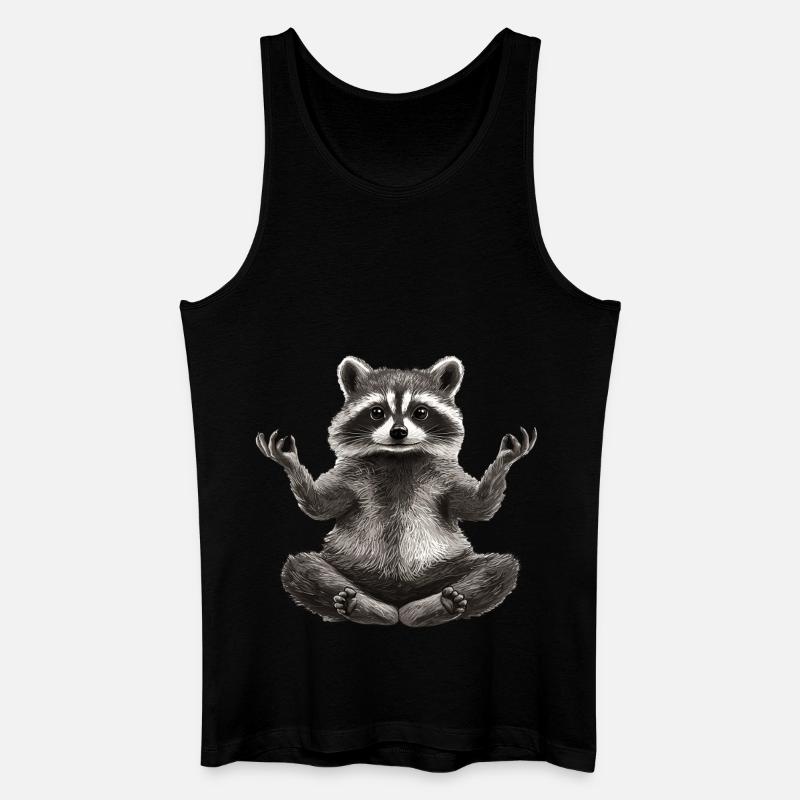 Waschbär - Männer Bio Tank Top - Schwarz