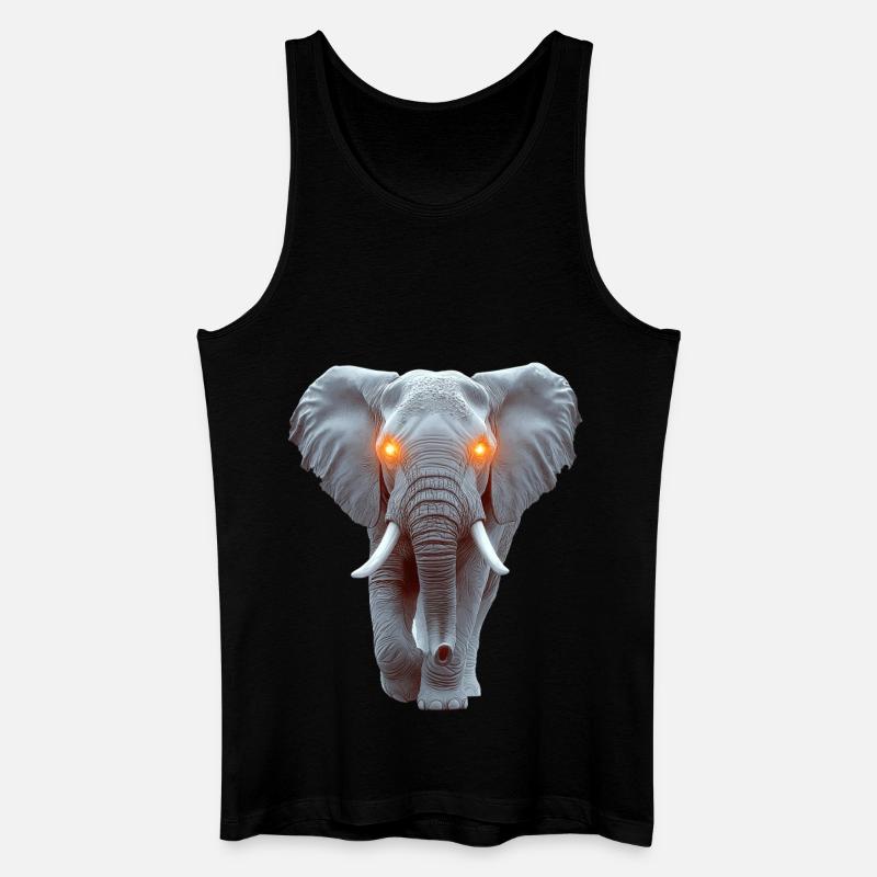 Elefant - Männer Bio Tank Top - Schwarz