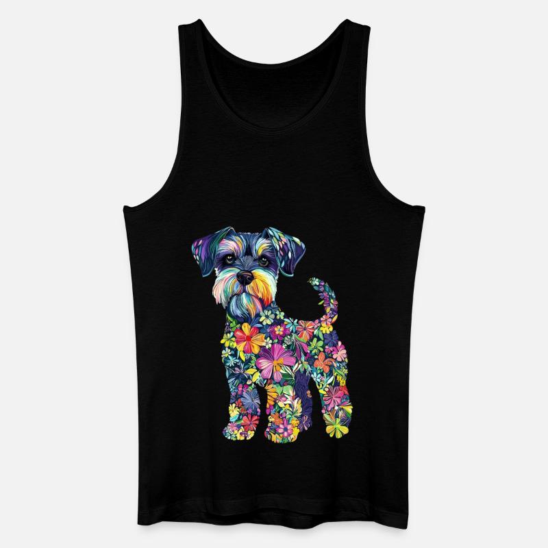 Zwergschnauzer - Männer Bio Tank Top - Schwarz