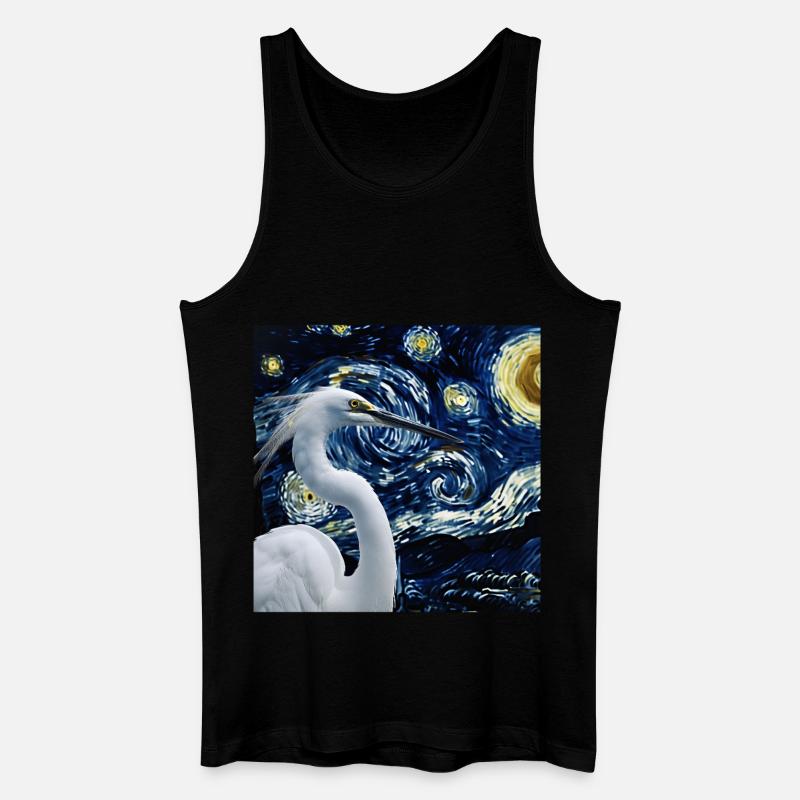 Reiher Vogel - Männer Bio Tank Top - Schwarz