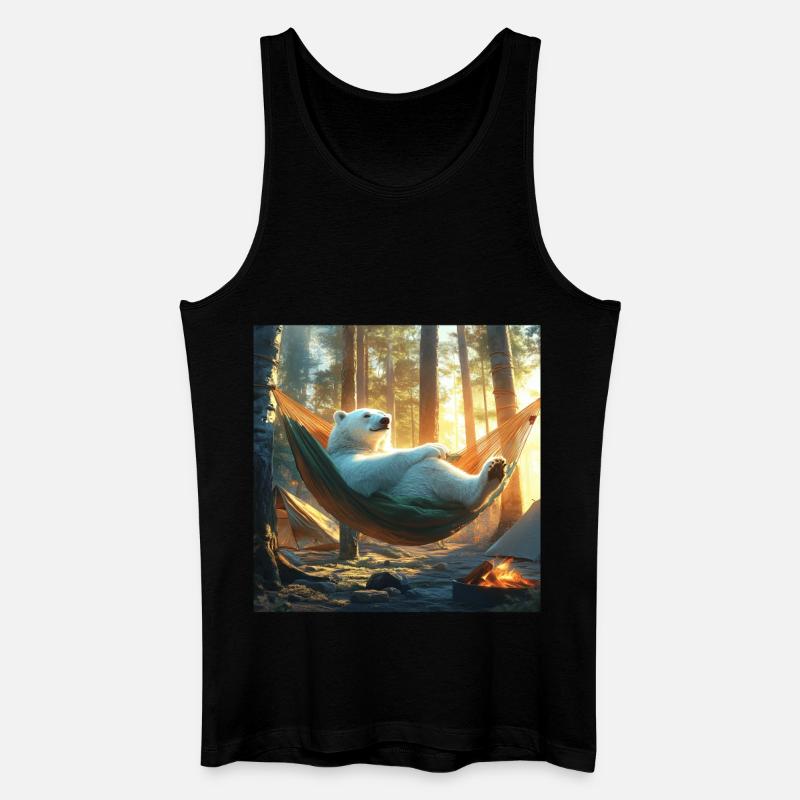 Eisbär - Männer Bio Tank Top - Schwarz