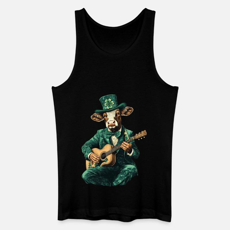 Kuh - Männer Bio Tank Top - Schwarz