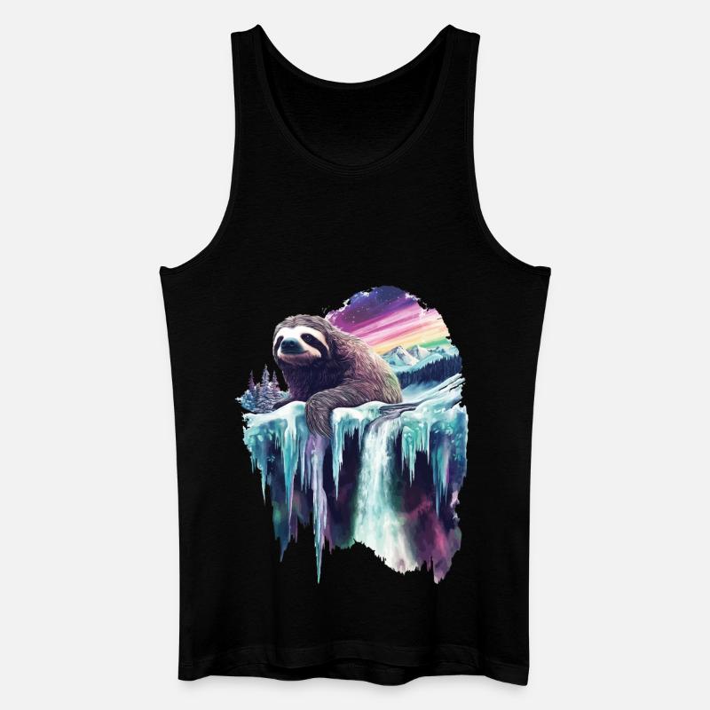 Faultier - Männer Bio Tank Top - Schwarz