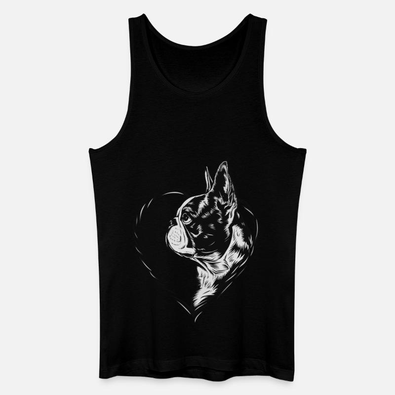 Boston Terrier - Männer Bio Tank Top - Schwarz