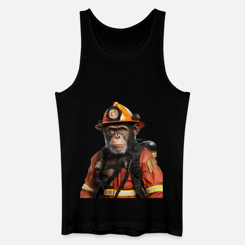 Schimpanse - Männer Bio Tank Top - Schwarz