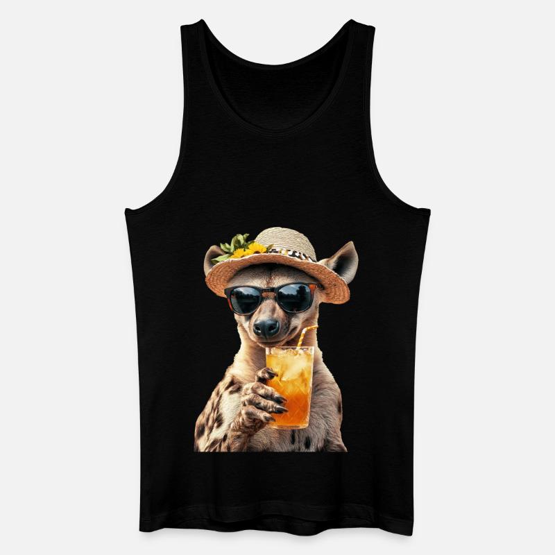 Hyäne - Männer Bio Tank Top - Schwarz