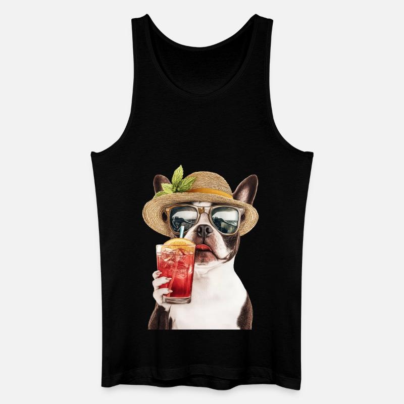 Boston Pitbull Terrier - Männer Bio Tank Top - Schwarz