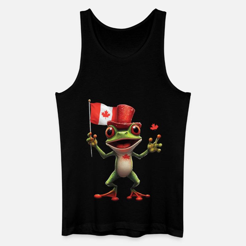 Frosch - Männer Bio Tank Top - Schwarz