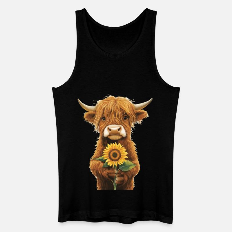 Eule - Männer Bio Tank Top - Schwarz