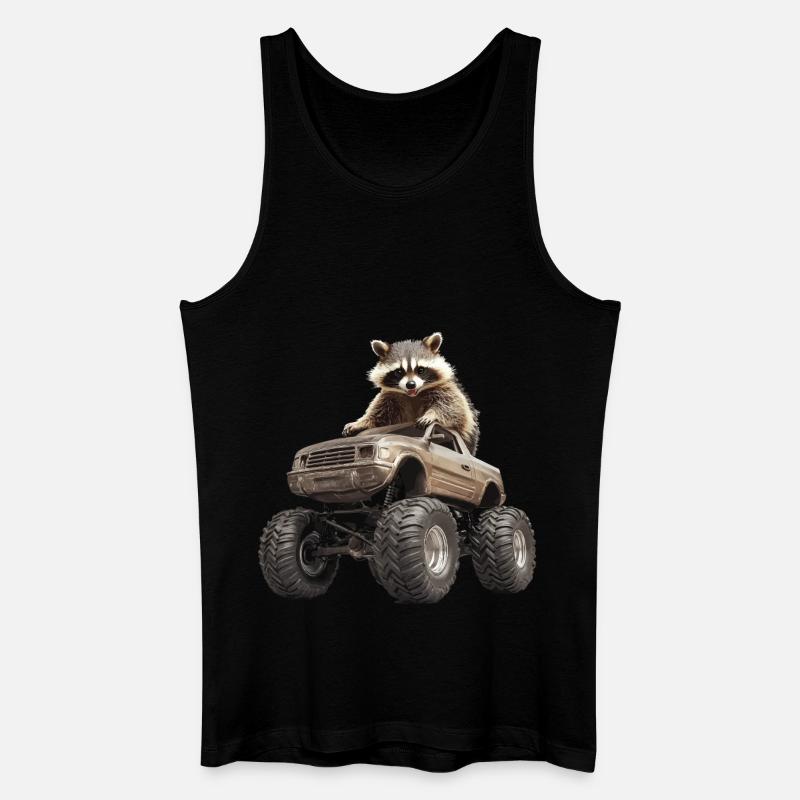Waschbär - Männer Bio Tank Top - Schwarz
