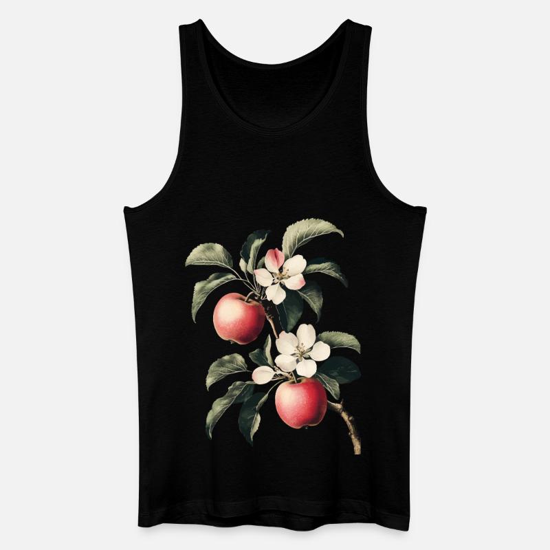 Apfel - Männer Bio Tank Top - Schwarz