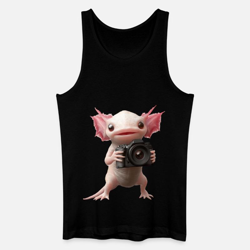 Axolotl - Männer Bio Tank Top - Schwarz