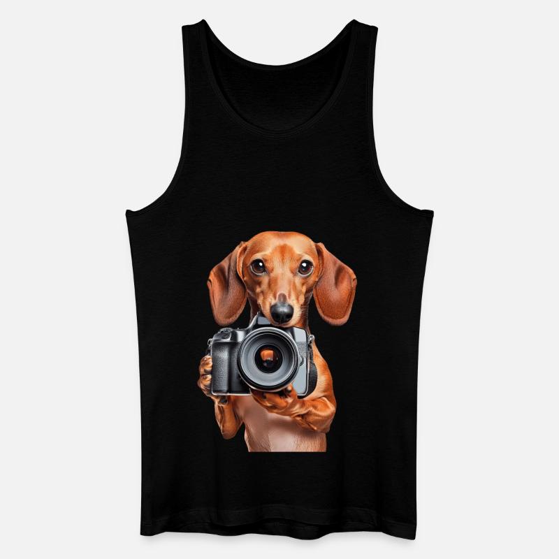 Dackel - Männer Bio Tank Top - Schwarz