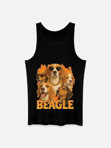 Beagle - Männer Bio Tank Top - Schwarz