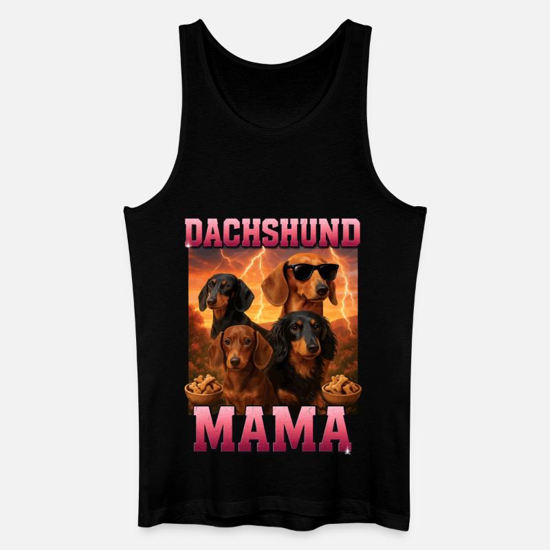 Dackel - Männer Bio Tank Top - Schwarz