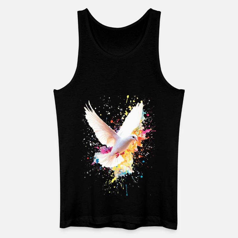 Weiße Taube - Männer Bio Tank Top - Schwarz