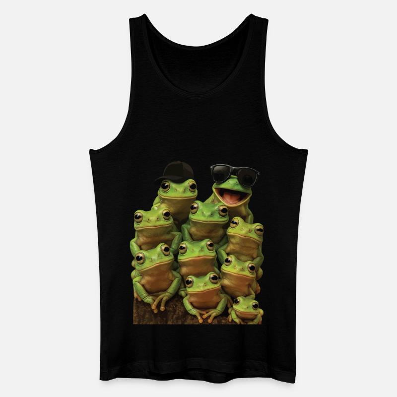 Frosch - Männer Bio Tank Top - Schwarz