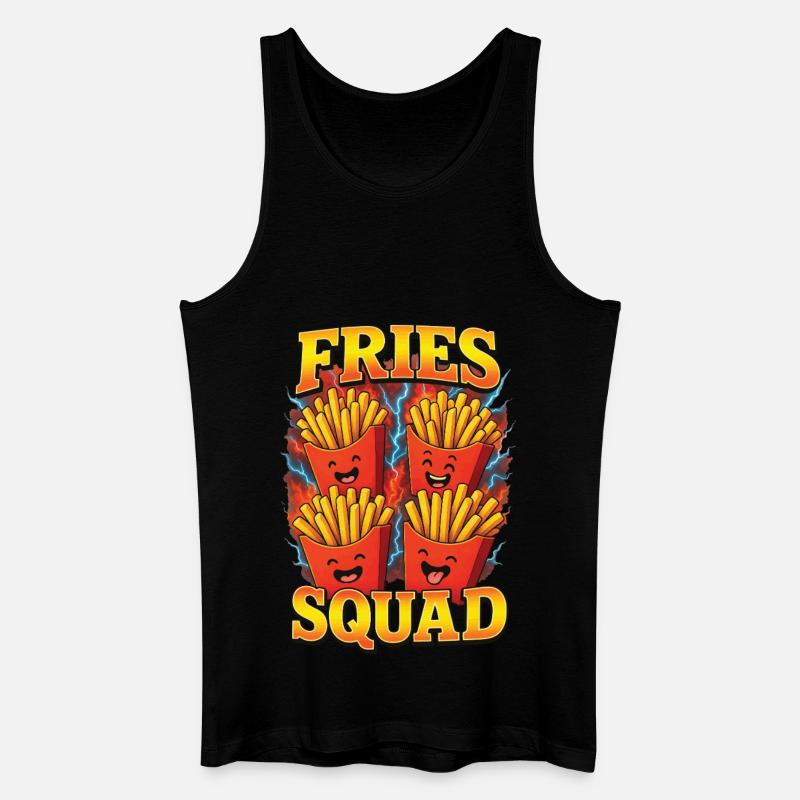 Pommes - Männer Bio Tank Top - Schwarz
