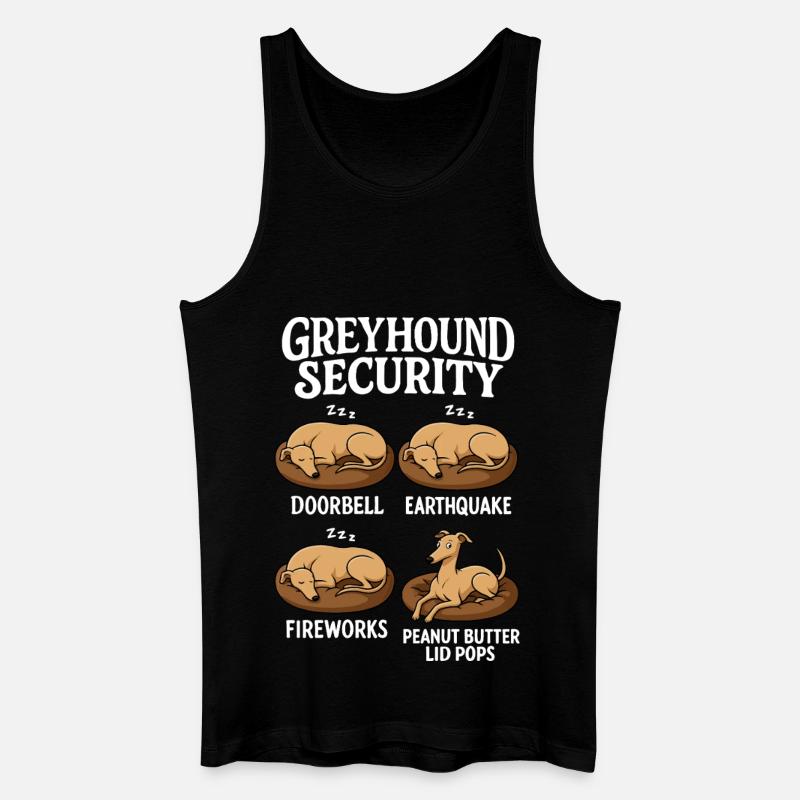 Windhund Greyhound - Männer Bio Tank Top - Schwarz