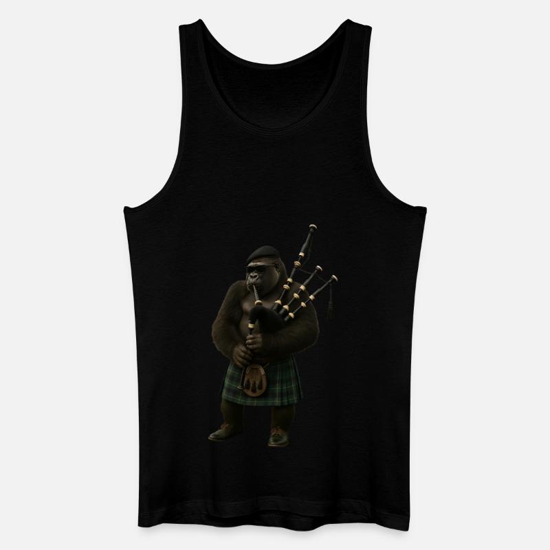 Gorilla Dudelsack - Männer Bio Tank Top - Schwarz
