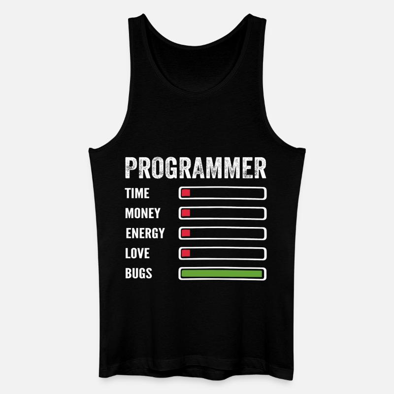 Developer Humor Programmer Coder - Men’s Organic Tank Top - black