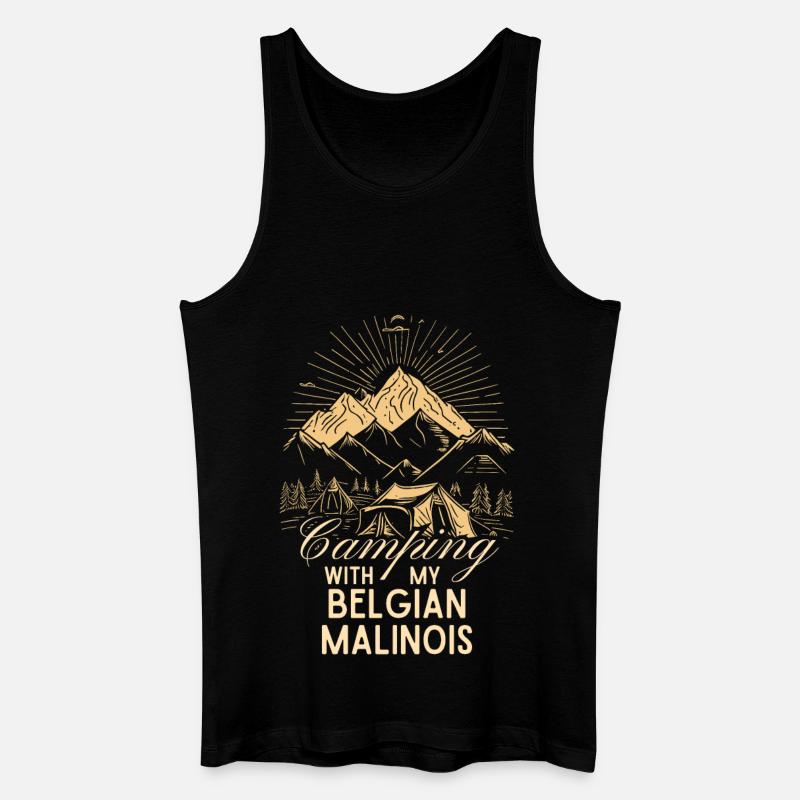 Belgischer Malinois Camping - Männer Bio Tank Top - Schwarz