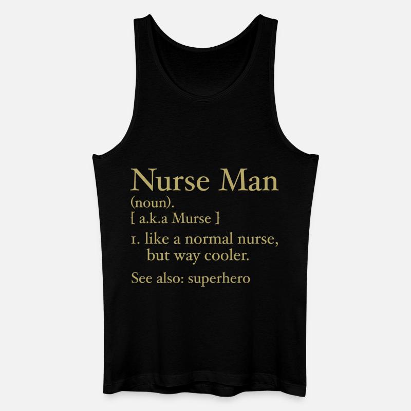 Lustiger Krankenpfleger Mann Definition - Männer Bio Tank Top - Schwarz