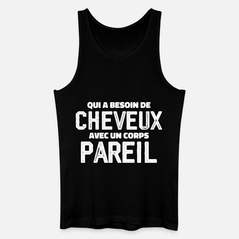 Für Glatze Lustige Glatze - Männer Bio Tank Top - Schwarz