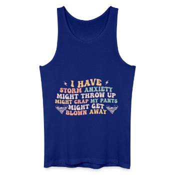 i have storm anxiety might throw up - Men’s Organic Tank Top - royal blue - Front