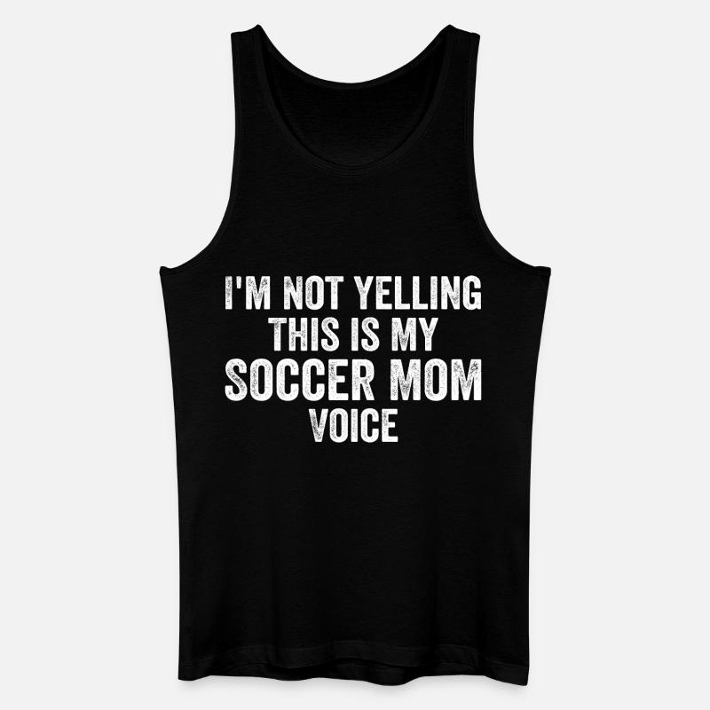 Lustige Fußball-Mutter-Stimme - Männer Bio Tank Top - Schwarz