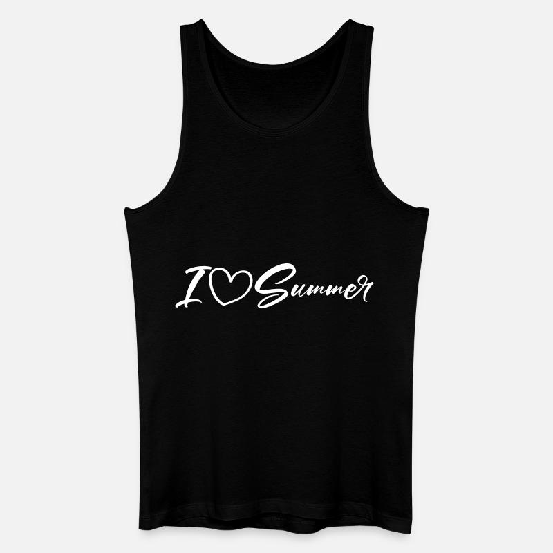 Ich Liebe Sommer - Männer Bio Tank Top - Schwarz