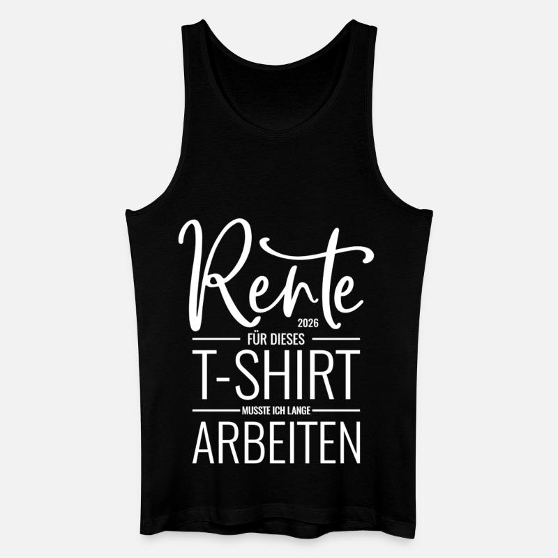 Rente 2026 - Männer Bio Tank Top - Schwarz