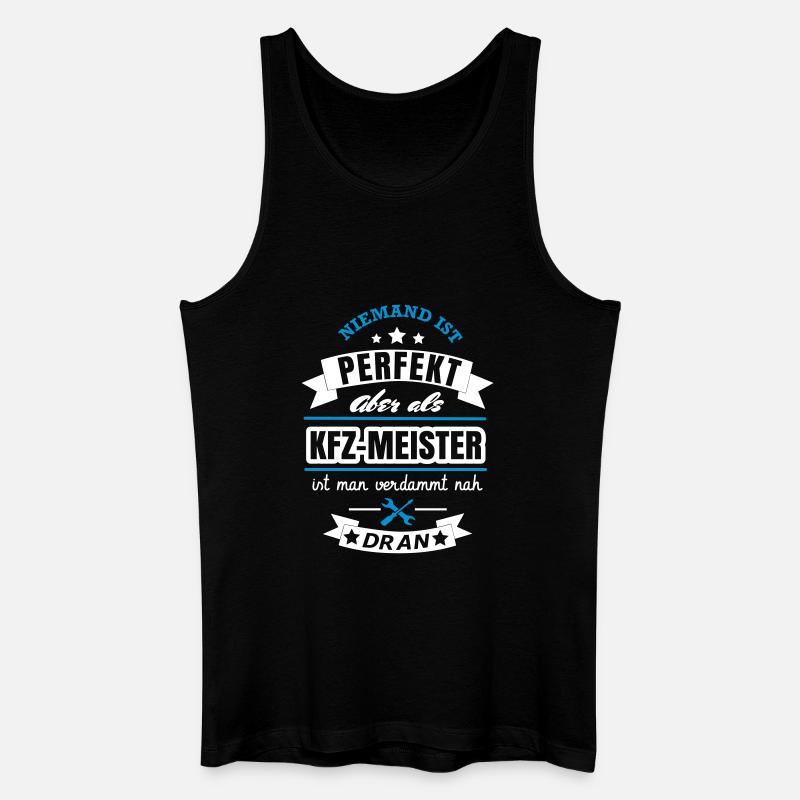 KFZ Meister Spruch Design - Männer Bio Tank Top - Schwarz