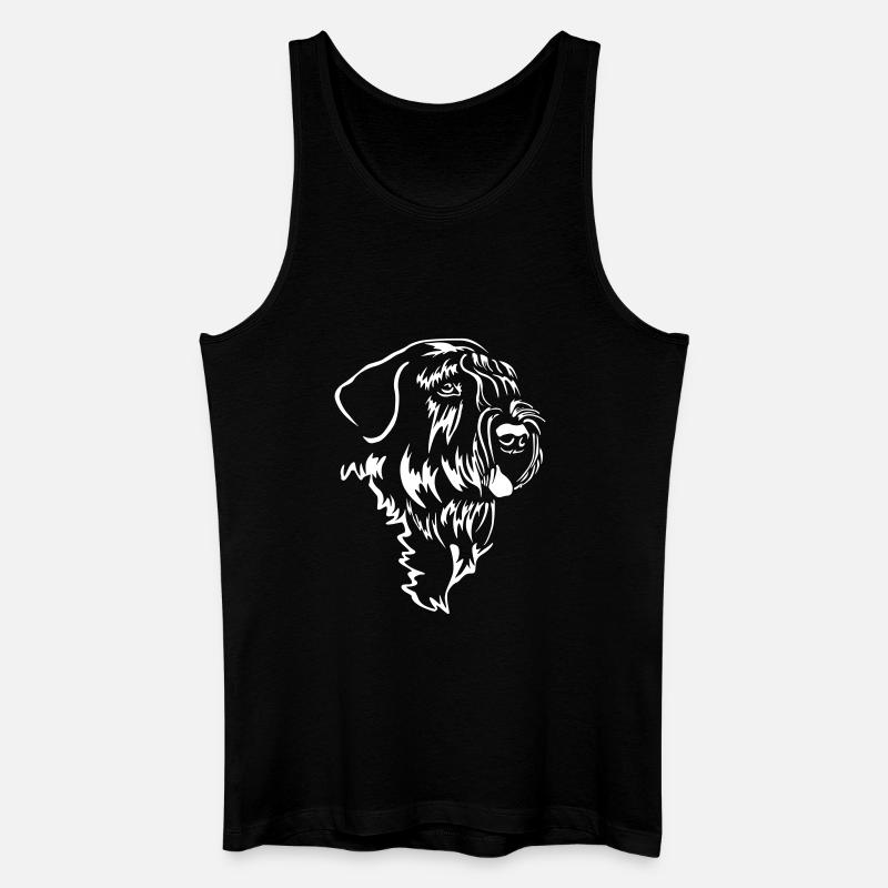Riesenschnauzer Kopf "Black Edition" - Männer Bio Tank Top - Schwarz