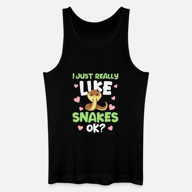 Schlange Schlangen - Männer Bio Tank Top - Schwarz
