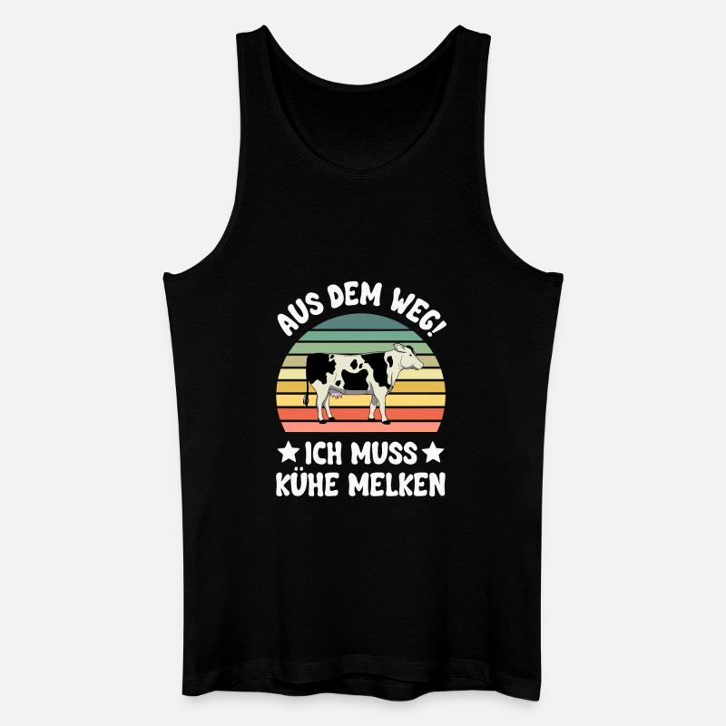 Kuh Kühe - Männer Bio Tank Top - Schwarz