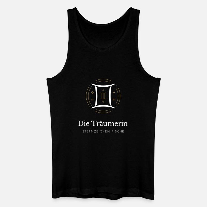 Pisces Träumerin Sternzeichen Muster - Männer Bio Tank Top - Schwarz