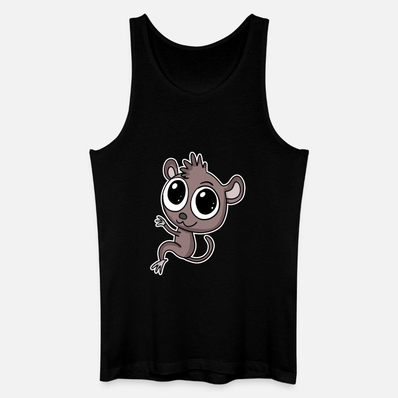 Koboldmaki Koboldmakis Primat - Männer Bio Tank Top - Schwarz