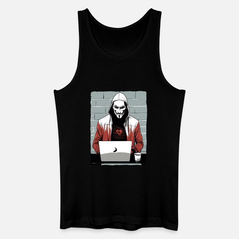 Anonymous Hacker - Männer Bio Tank Top - Schwarz