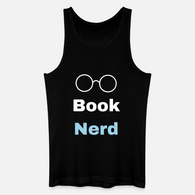 Buch-Nerd - Männer Bio Tank Top - Schwarz