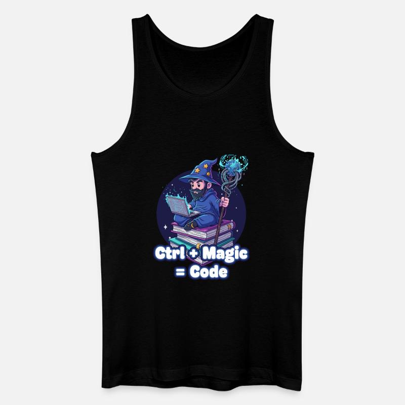 Ctrl Magic Code Wizard - Men’s Organic Tank Top - black
