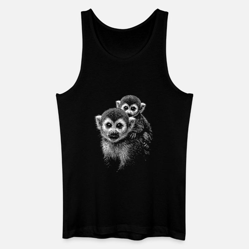 Totenkopfaffe - Männer Bio Tank Top - Schwarz