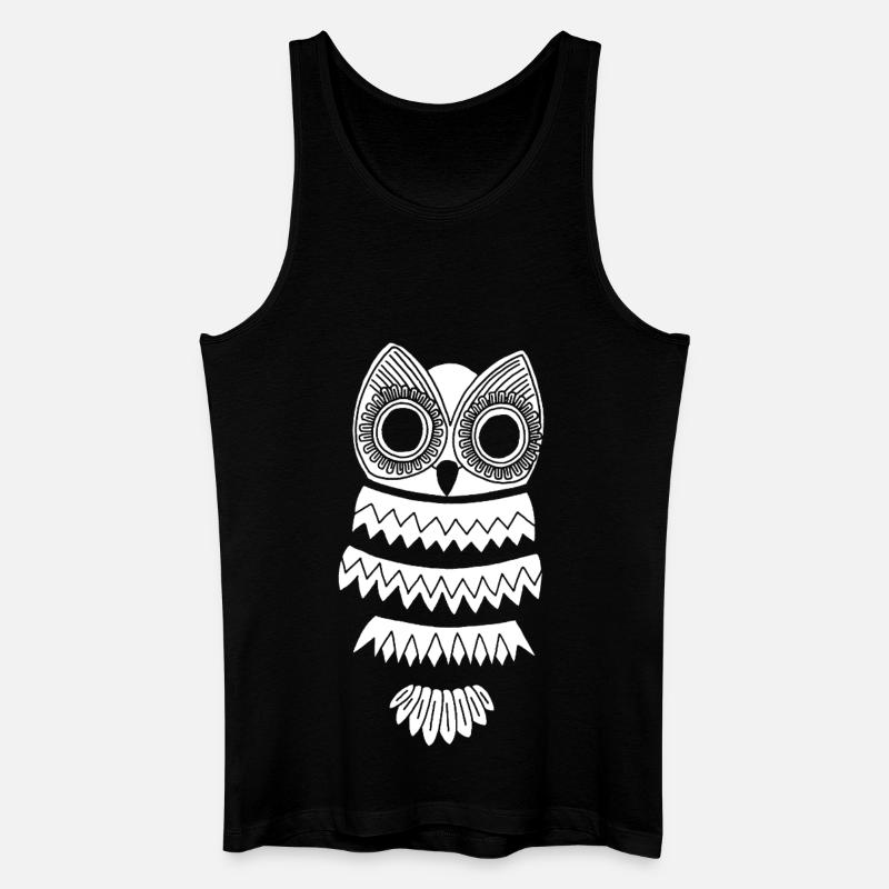 Den Hvide Ugle - Økologisk tanktop til mænd - sort