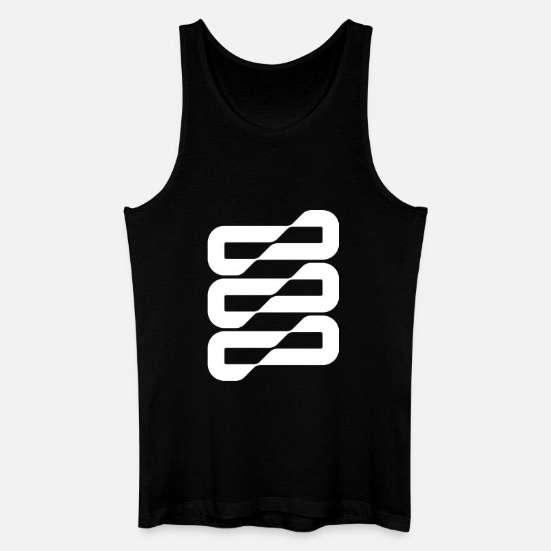 Flowwave-Stripes Abstract - Männer Bio Tank Top - Schwarz