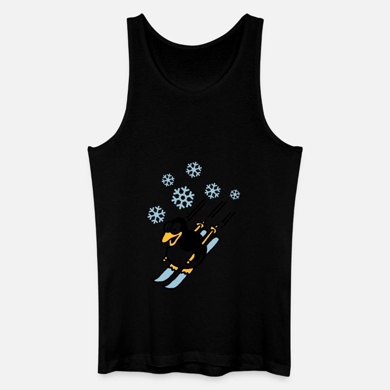 pinguin_ski_022011_d_3c - Männer Bio Tank Top - Schwarz