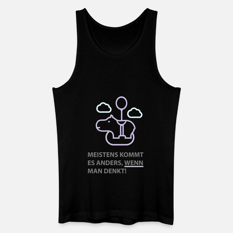 Flying Hippo.ai - Männer Bio Tank Top - Schwarz